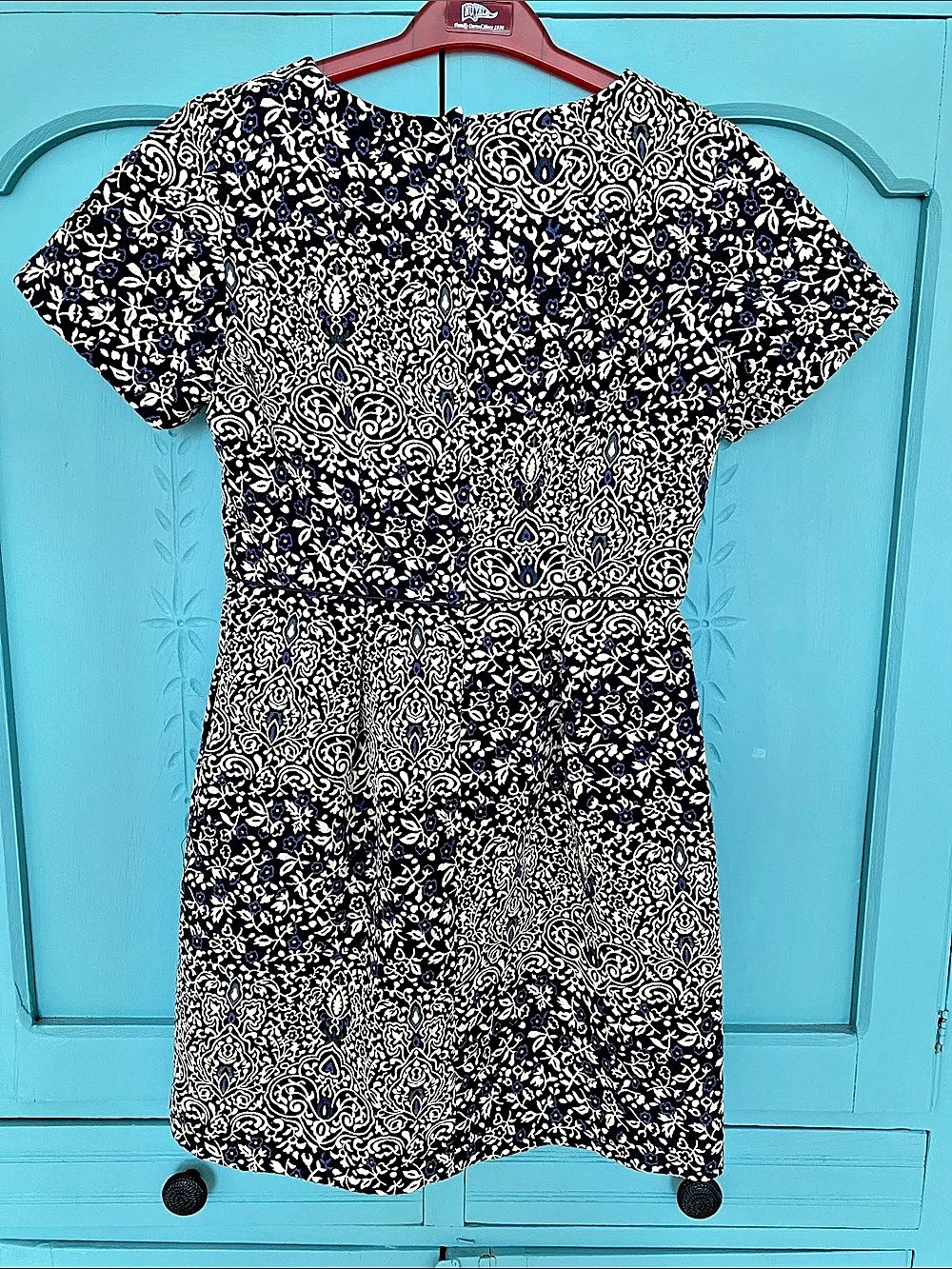 H&M Floral Mini Dress in Blue & White Size 38/US 8 Like New